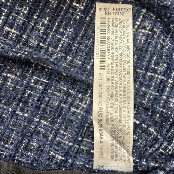 NWT ZARA Tweed Textured Off Shoulder Top Flare Sleeve 8741/257/030 Size XS - Picture 16 of 16